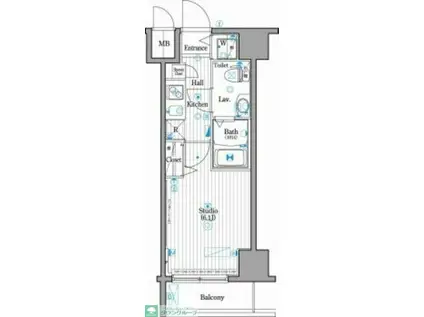 ガーラ・シティ王子(1K/7階)の間取り写真