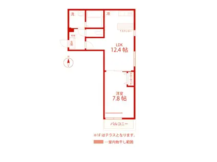 クワイエットクラブハウストゥギャザー長津田(1LDK/2階)の間取り写真