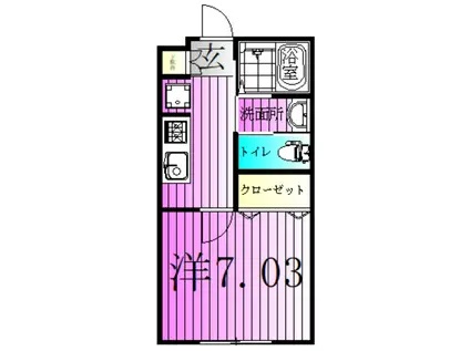LANDS梅島(1K/3階)の間取り写真