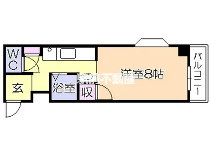 江崎ガーデンビル(ワンルーム/1階)の間取り写真