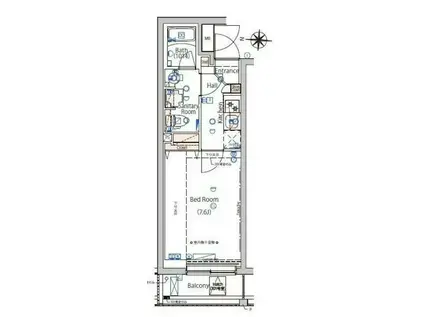 マーロ立石(1K/3階)の間取り写真