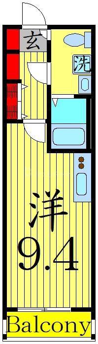QUALITAS押上業平(ワンルーム/4階)の間取り写真
