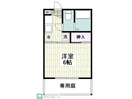 コーポ山崎(1K/1階)の間取り写真