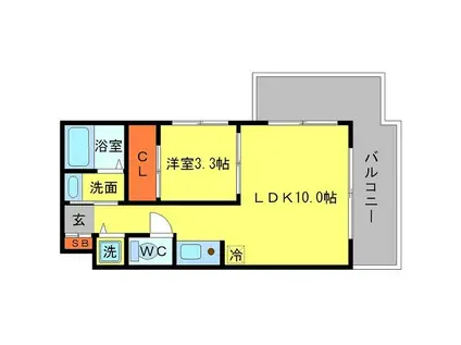 ヴェルエール(1LDK/5階)の間取り写真