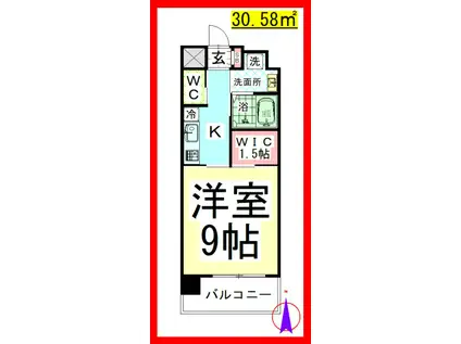 TD ポラリス湘南台(1K/1階)の間取り写真