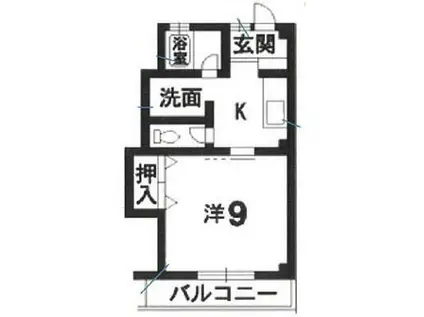 コロポックル6(1K/2階)の間取り写真