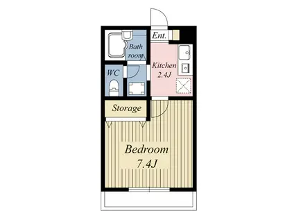  メゾン川島II(1K/1階)の間取り写真