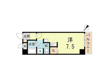 ハイツセントレア(ワンルーム/3階)の間取り写真