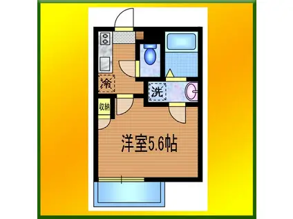 フィオーレ花小金井(1K/2階)の間取り写真
