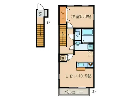NO2 CENTURY21(1LDK/2階)の間取り写真