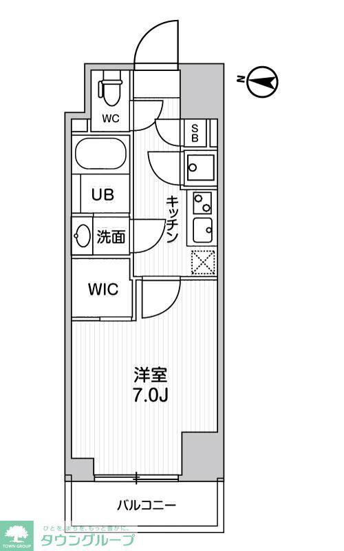 ガリシア森下V(1K/4階)の間取り写真