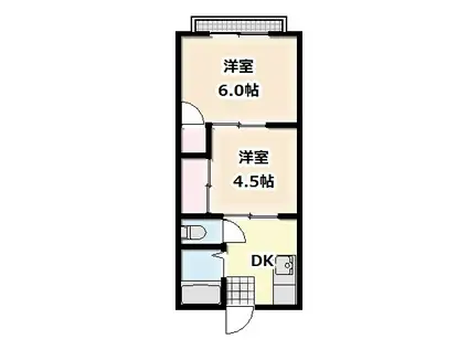 サンライトコーポ(2DK/1階)の間取り写真