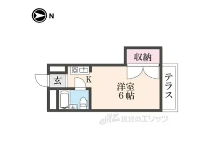 アートハウスなら(ワンルーム/1階)の間取り写真