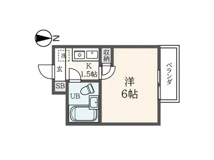 プチシャンプル西横浜(1K/4階)の間取り写真