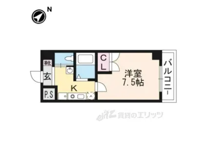 ピュアドミトリーシミズ(1K/6階)の間取り写真