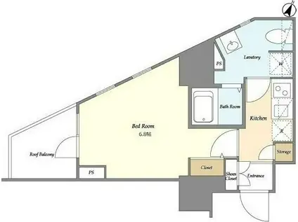 BPRレジデンス町田(1K/10階)の間取り写真