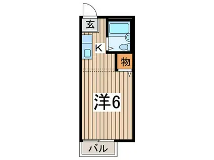 ガーデンハイツK(1K/2階)の間取り写真