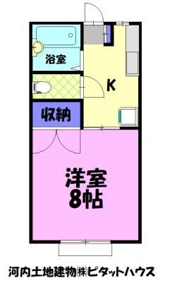 ミユキハイツ(1K/2階)の間取り写真