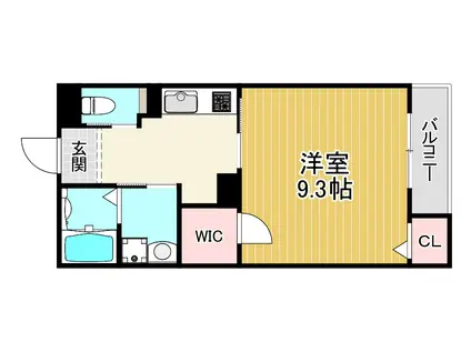 コーポエビス(1K/3階)の間取り写真