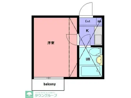 セドルハイム向原(1K/1階)の間取り写真