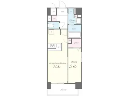 パグーロ東三国(1LDK/5階)の間取り写真