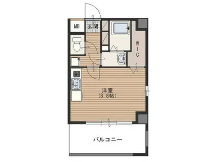 サンライズ(ワンルーム/5階)の間取り写真