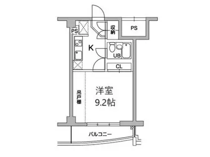 TS GARDEN稲城(1K/5階)の間取り写真