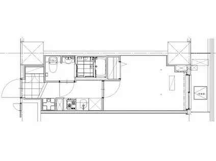 GENOVIA草加(1K/8階)の間取り写真
