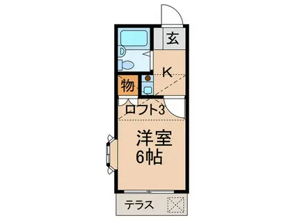 グレイスガーデンI(1K/1階)の間取り写真