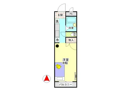 SKマンション(1K/3階)の間取り写真