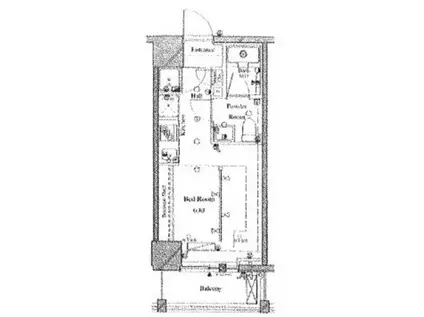 ARTESSIMO LINK DI SERA(ワンルーム/14階)の間取り写真