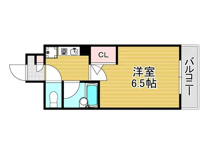 エスリード大阪城北(1K/9階)の間取り写真