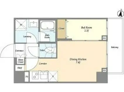 CREATIF日暮里(1DK/3階)の間取り写真