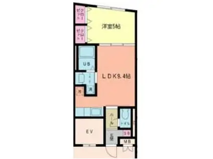 青葉台ハウス(1LDK/1階)の間取り写真