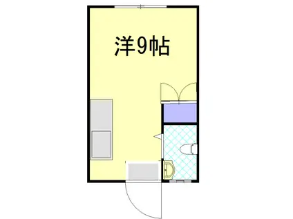 グリーンビューA棟(ワンルーム/4階)の間取り写真