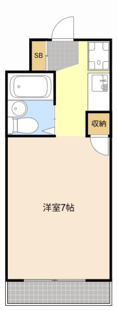カモエKマンション(ワンルーム/3階)の間取り写真