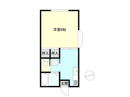 ファミールアオシ(1K/2階)の間取り写真