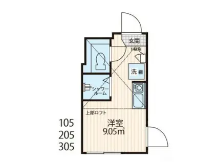 CREARQ(ワンルーム/2階)の間取り写真