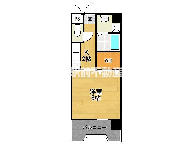 ARK鳥栖(1K/3階)の間取り写真