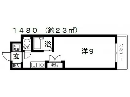 レーベンスラウム25(1K/3階)の間取り写真
