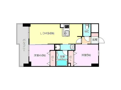 エステムコート新大阪10ザゲート(2DK/13階)の間取り写真