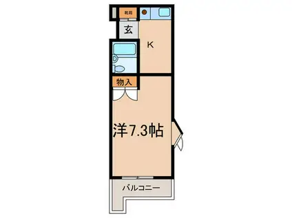 ジョイフル園田III(1K/1階)の間取り写真