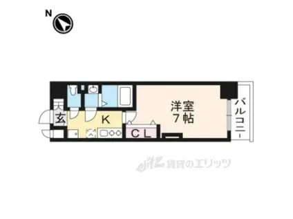LUXE京都西大路(1K/3階)の間取り写真