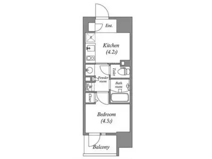 コスモグラシア三ノ輪(1K/7階)の間取り写真