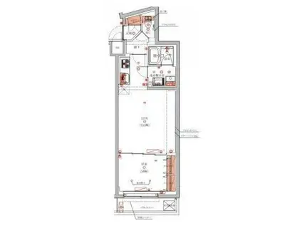 ハーモニーレジデンス東京八広ザ・スプレッド(1LDK/1階)の間取り写真