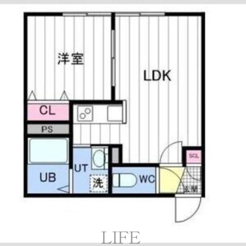 カトリーヌ(1LDK/3階)の間取り写真