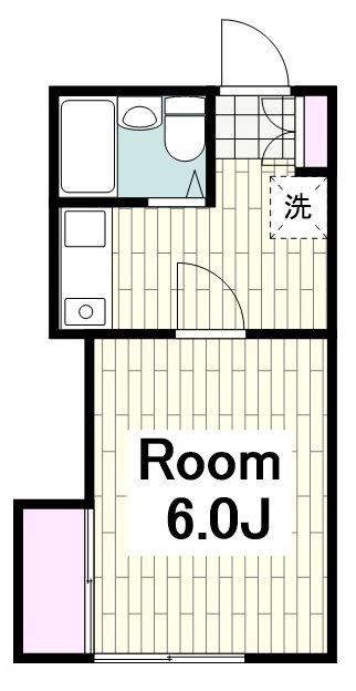 メゾン上大岡(1K/2階)の間取り写真