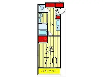 パレス マーメイド(1K/1階)の間取り写真