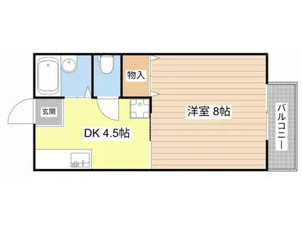 メゾンアコックス(1K/2階)の間取り写真