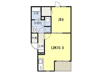 太陽ホーム(1LDK/3階)の間取り写真